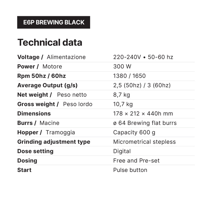 Ceado E6P Brewing Coffee Grinder