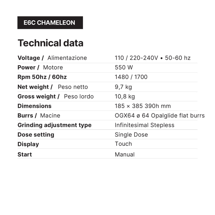 Ceado E6C Chameleon Single Dose Brewing