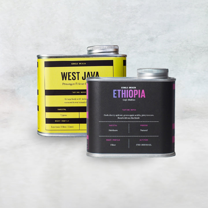 Premium Coffee Beans Ethiopia + Single Origin Premium Pack 2 x 200gr